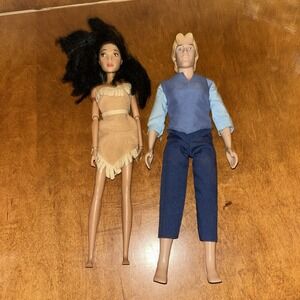 Disney Store Captain John Smith 12" Classic Doll & Pocahontas Figures F1